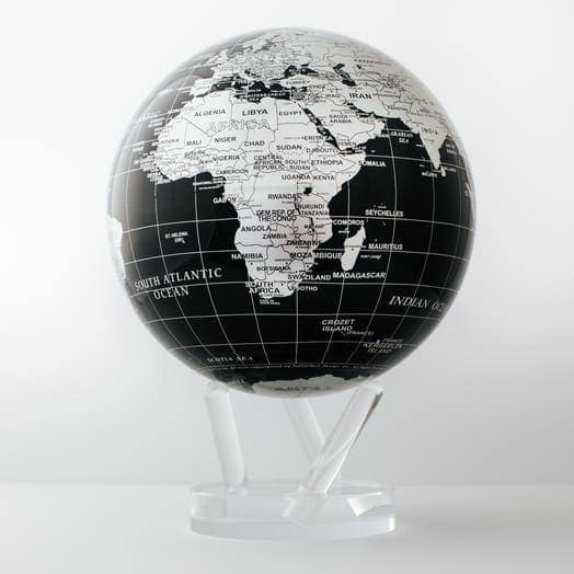 Mova Globe Black und Silber 8,5"