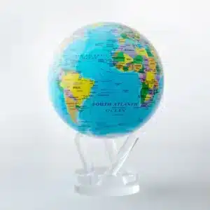 MOVA Globe In Blau Mit Politischer Karte